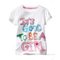 Fashion Girls T-Shirt with Glitter Printing